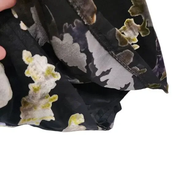 Vintage Talbots Dress 4 90s Burnout Velvet Forest Fairy Grunge Work - Picture 4 of 6